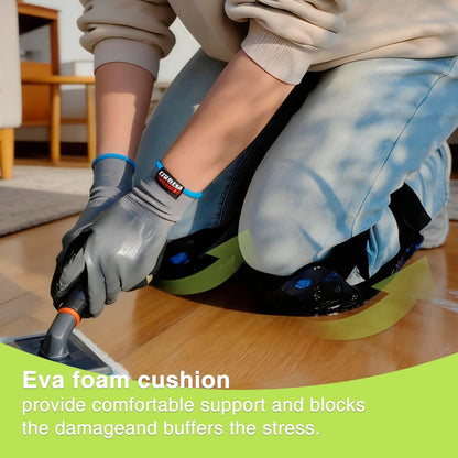 Garden Knee Pads for Men and Women, Lightweight Waterproof KneePads for Gardening, Anti Slip Leather Foam Padding Kneeling Pads for Flooring and Carpet Cleaning, House work, Gardening Maintain, Knee Protector,Gray