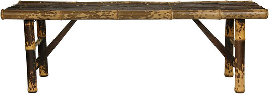 Japanese Bamboo Folding Bench - Dark Brown