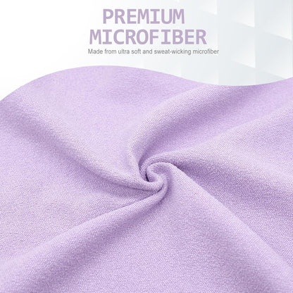 Yoga Towel,Hot Yoga Mat Towel with Grip Dots Sweat Absorbent Non-Slip for Hot Yoga, Pilates and Workout 24" x72", Purple & Blue