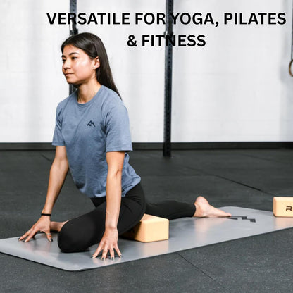 Cork Yoga Block, Eco-Friendly & Non-Slip Yoga Brick | Firm Support for Balance, Poses & Stretching | Durable Cork Block for Home Gym, Pilates, Meditation, Workouts & Physical Therapy