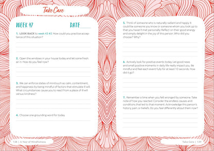 A Year of Mindfulness: A 52-Week Guided Journal to Cultivate Peace and Presence (A Year of Reflections Journal)