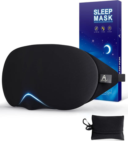 Cotton Sleep Eye Mask, Light Blocking with Adjustable Nose Bridge