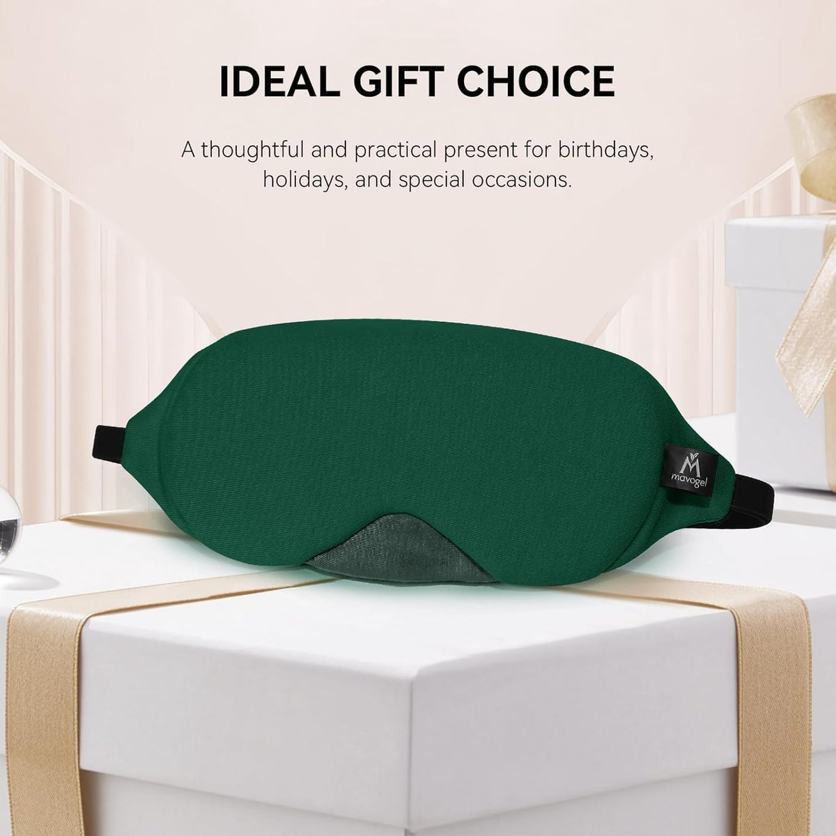 Cotton Sleep Eye Mask, Light Blocking with Adjustable Nose Bridge