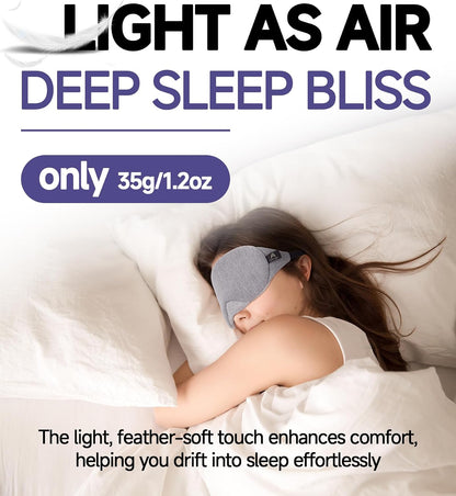 Cotton Sleep Eye Mask, Light Blocking with Adjustable Nose Bridge