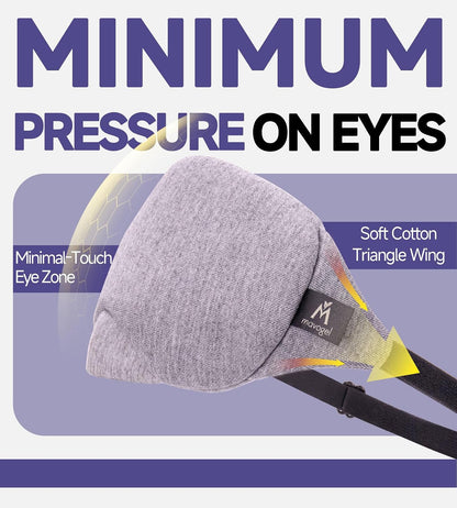 Cotton Sleep Eye Mask, Light Blocking with Adjustable Nose Bridge