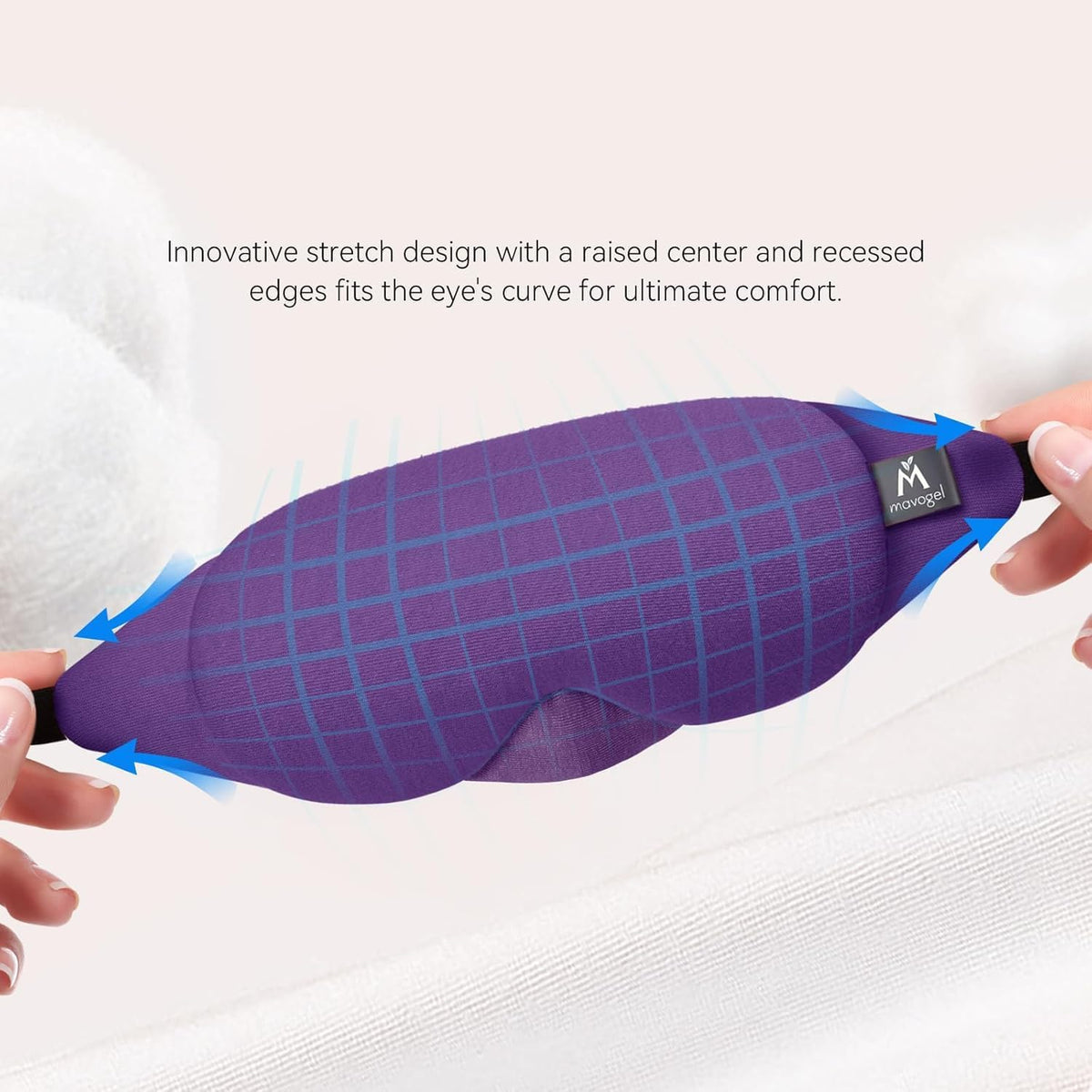 Cotton Sleep Eye Mask, Light Blocking with Adjustable Nose Bridge