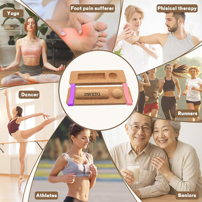Premium Cork Balance Board for Foot Recovery & Mobility, Professional Foot Strengthening & Balance Training Kit for Plantar Fasciitis Relief, Physical Therapy & Stability