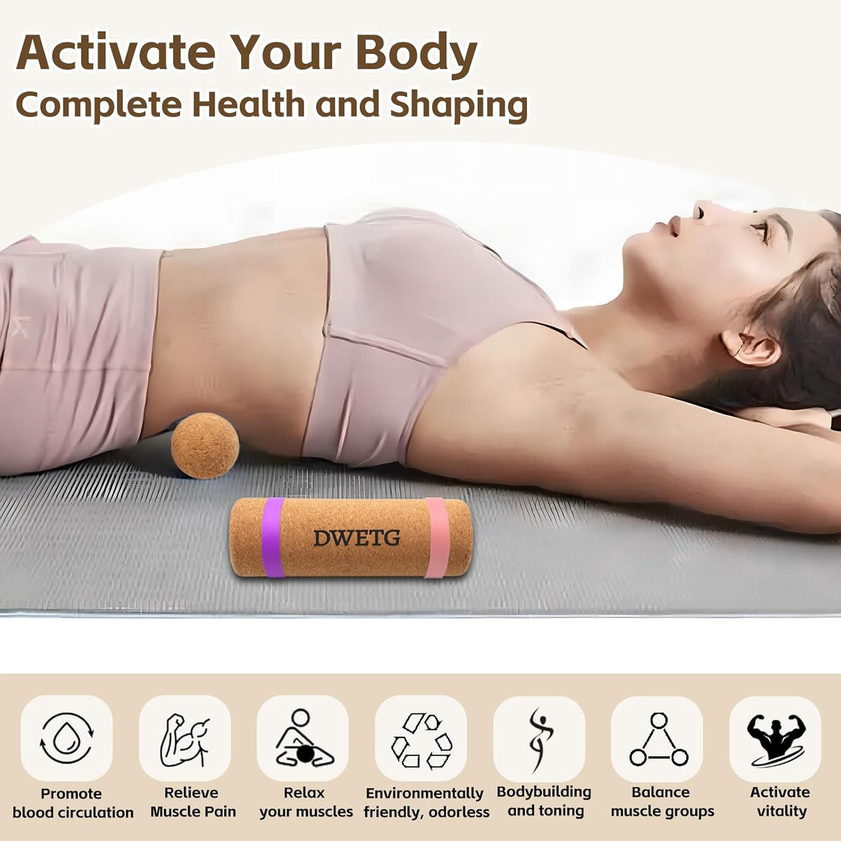 Premium Cork Balance Board for Foot Recovery & Mobility, Professional Foot Strengthening & Balance Training Kit for Plantar Fasciitis Relief, Physical Therapy & Stability