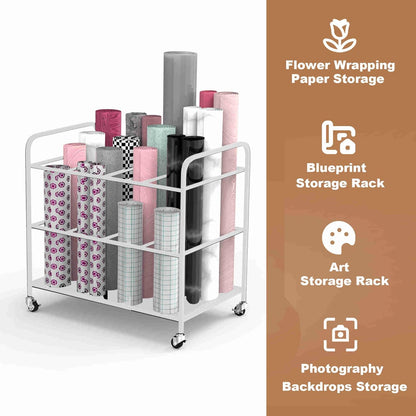 Yoga Mat Holder Organizer Yoga Mat Storage Rack Basket for Home Gym Exercise Workout Equipment Storage Shelf Cart