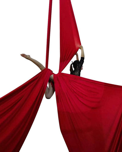 Durable Aerial Silks Starter Kit with 11-Yard Yoga Hammock & Hardware