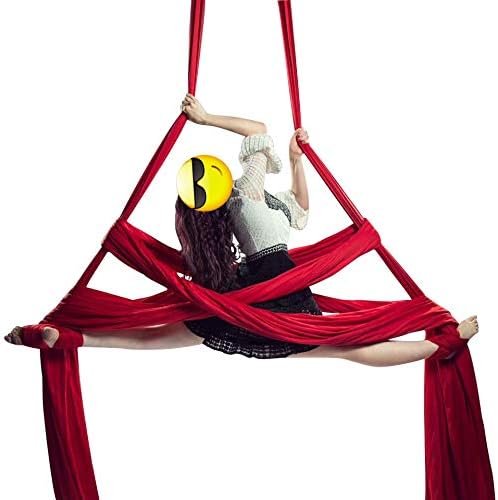 Durable Aerial Silks Starter Kit with 11-Yard Yoga Hammock & Hardware