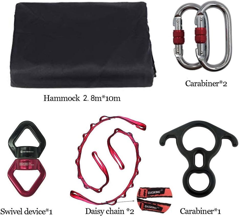 Durable Aerial Silks Starter Kit with 11-Yard Yoga Hammock & Hardware