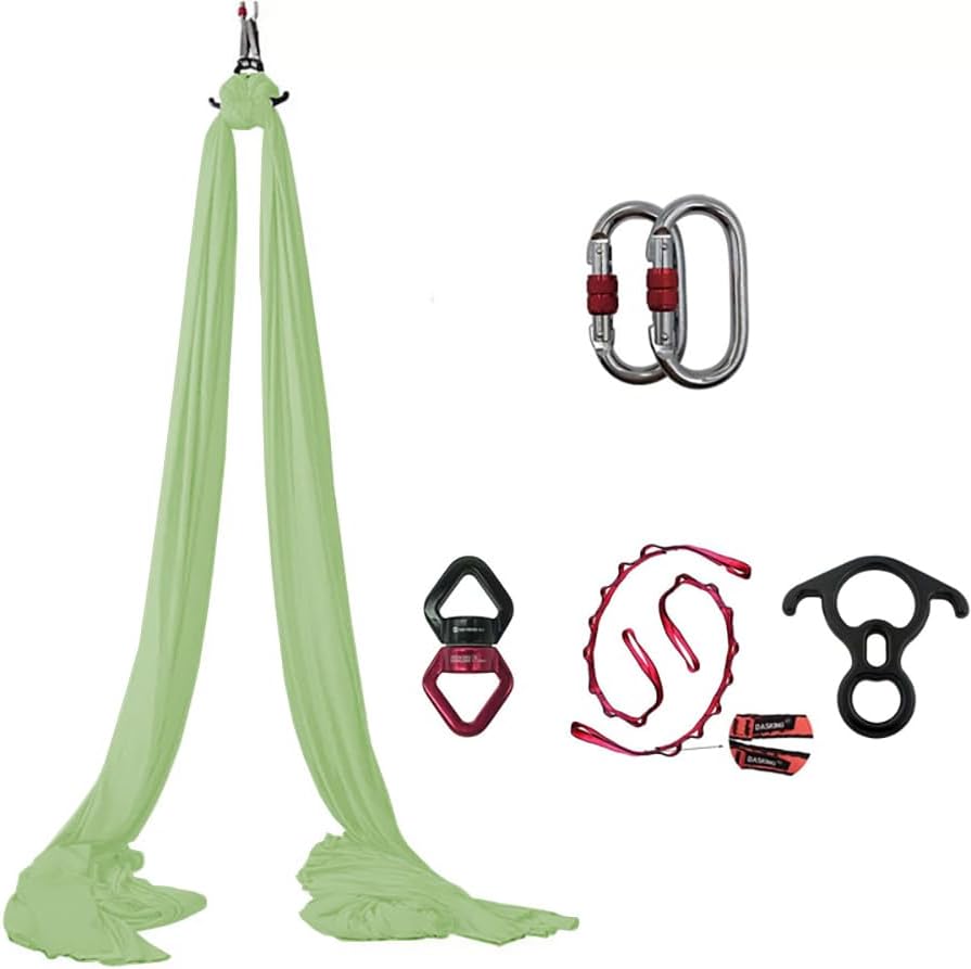Durable Aerial Silks Starter Kit with 11-Yard Yoga Hammock & Hardware