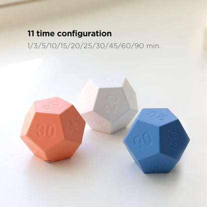 Dodecagon Time Ball Rechargeable Mini Timer (White)