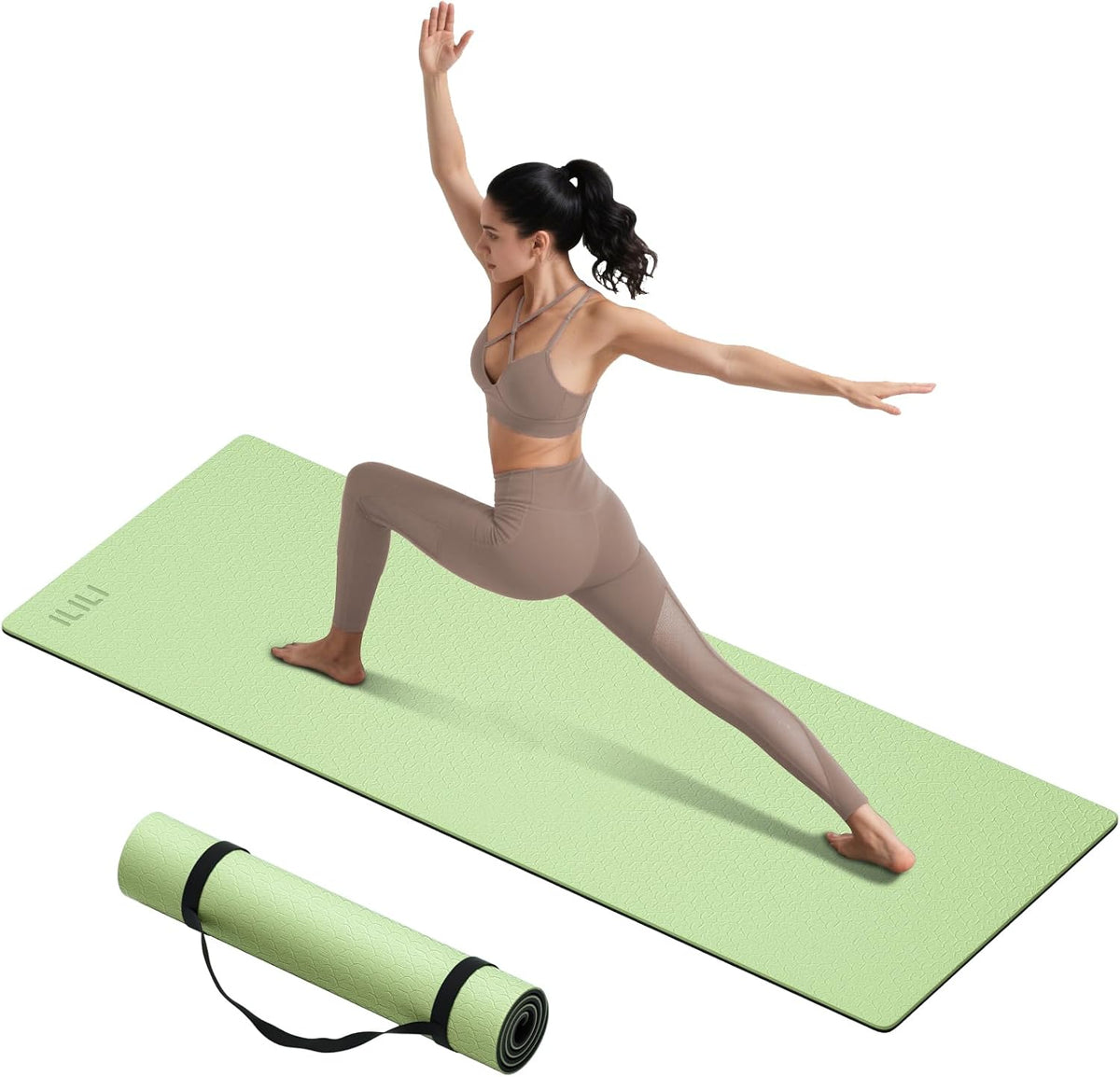 10mm Extra Thick, TPE Yoga Mat, 76×28 Inch Extra Long, Carrying Strap