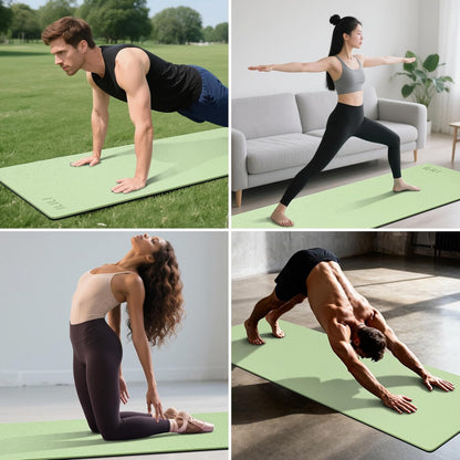 10mm Extra Thick, TPE Yoga Mat, 76×28 Inch Extra Long, Carrying Strap