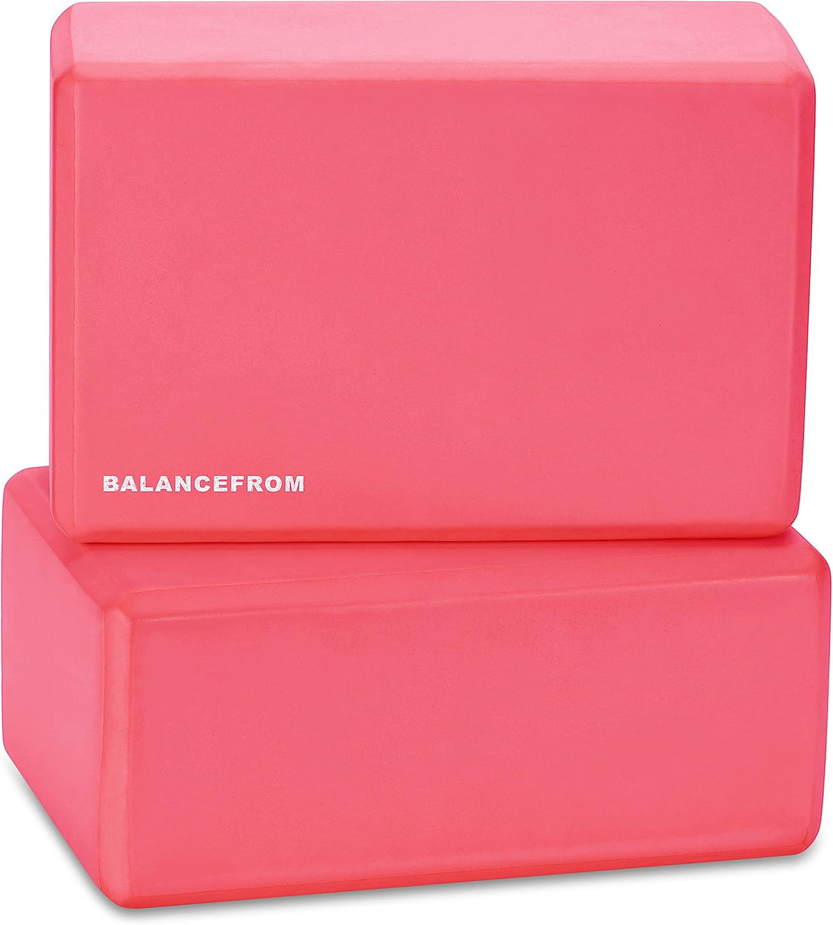 Set of 2 High Density Yoga Blocks, 9"x6"x4" Each