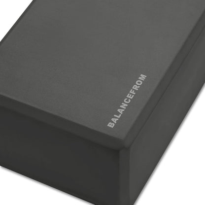 Set of 2 High Density Yoga Blocks, 9"x6"x4" Each