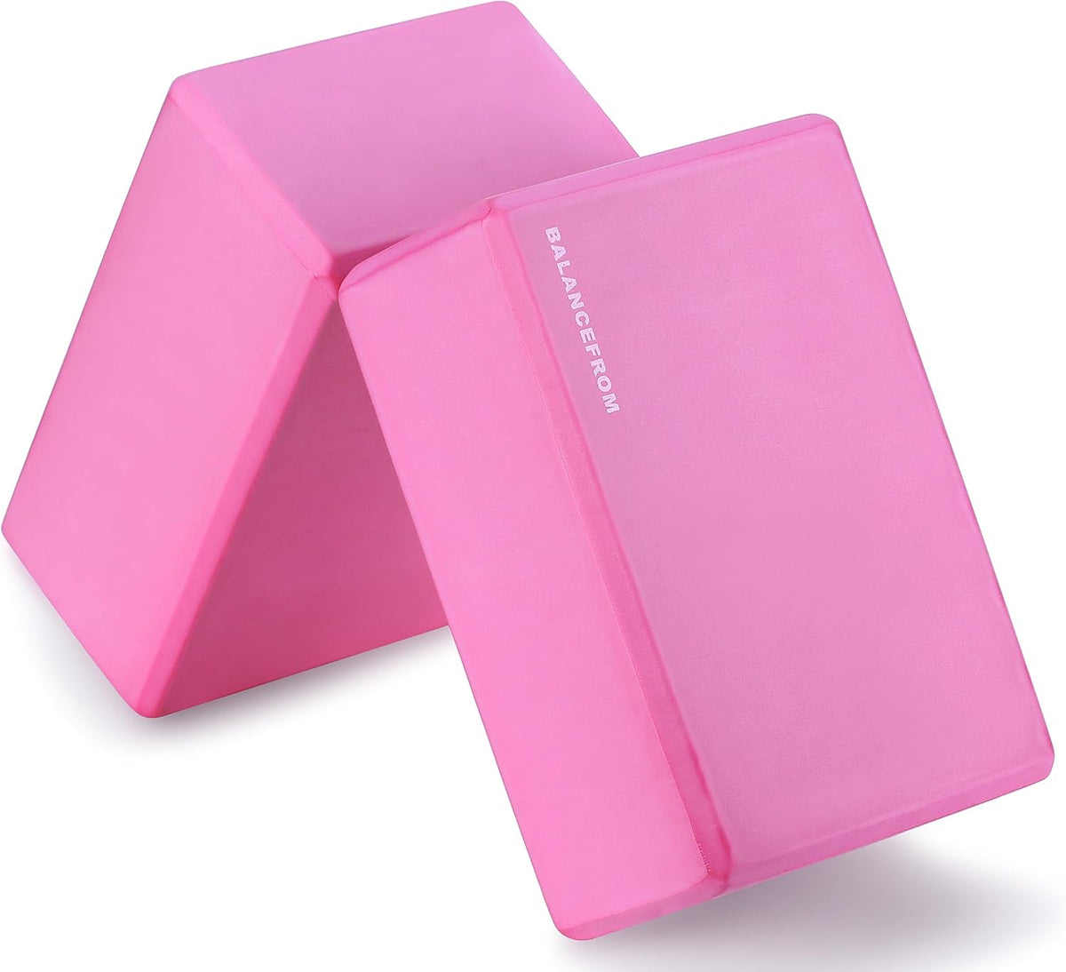 Set of 2 High Density Yoga Blocks, 9"x6"x4" Each