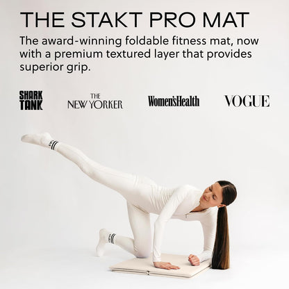 Foldable Yoga Mat Pro - Non Slip 2 in 1 Fitness Exercise Mat
