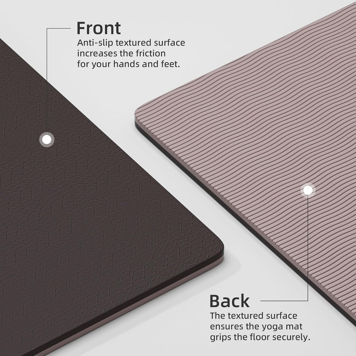 TPE Yoga Mat10mm Thick Wide Exercise Mat for Home Workout Carry Strap