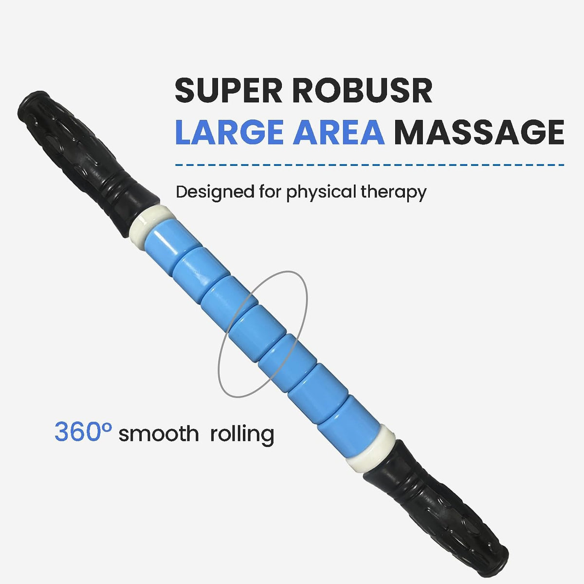 Muscle Roller Stick Massage Roller for Lymphatic Drainage, Cellulite Massager, Leg Massager for Circulation and Pain Relief, Deep Tissue & Trigger Point Massage