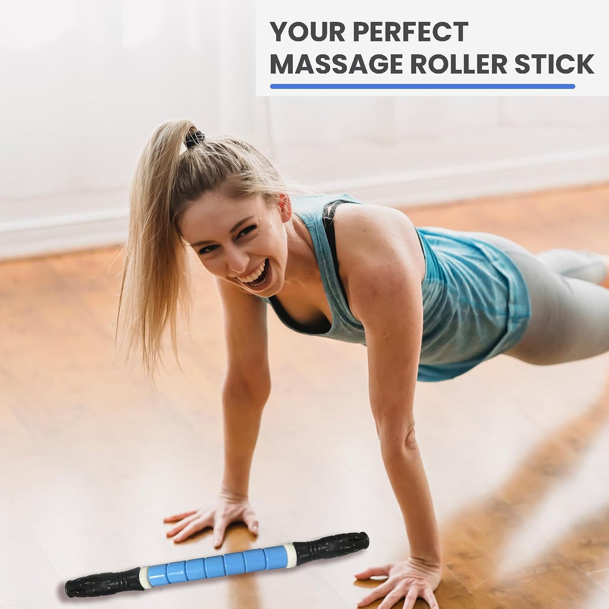 Muscle Roller Stick Massage Roller for Lymphatic Drainage, Cellulite Massager, Leg Massager for Circulation and Pain Relief, Deep Tissue & Trigger Point Massage