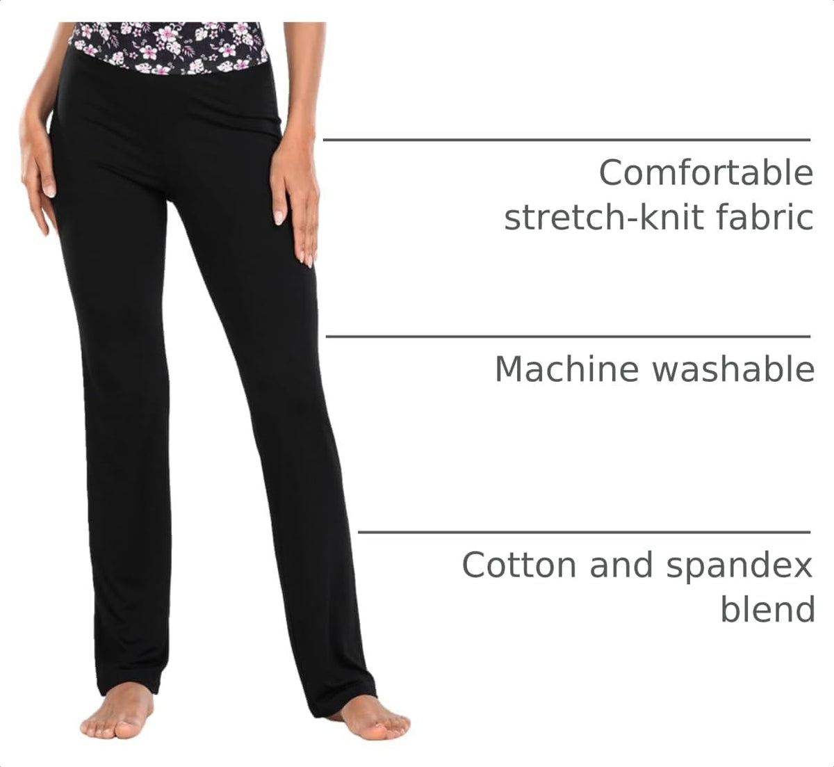 Women's Color Block Fold Over Waist Yoga Pants Flare Leg Workout Leggings