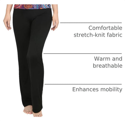 Women's Color Block Fold Over Waist Yoga Pants Flare Leg Workout Leggings