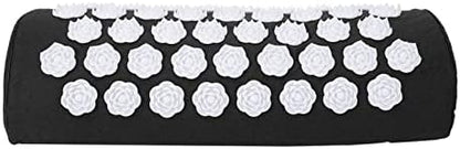Neck and Back Massager Cushion with, Headaches, Migraines Relief Pillow, Ergonomic Floral Design, Made of ABS, Cotton (Purple)