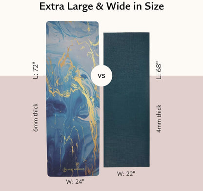 TPE Yoga Mat (72 inch x 24 inch x 6mm Thick)
