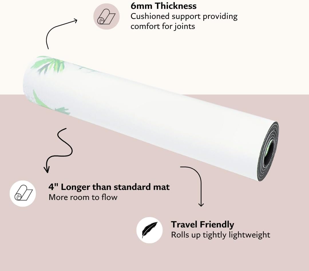 TPE Yoga Mat (72 inch x 24 inch x 6mm Thick)