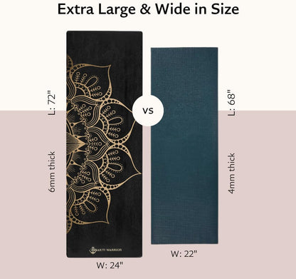 TPE Yoga Mat (72 inch x 24 inch x 6mm Thick)