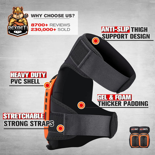 Knee Pads for Men, Anti-slip Construction Gel Knee Pads for Work