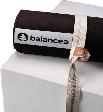 Yoga Mat With Strap 5mm Non Slip Suede & TPE - Eco-Friendly Fitness & Exercise Mat for Home Gym, Pilates, Hot Yoga, and Meditation - Lightweight Durable 72 x 24 inch Workout Mat for Women, Men