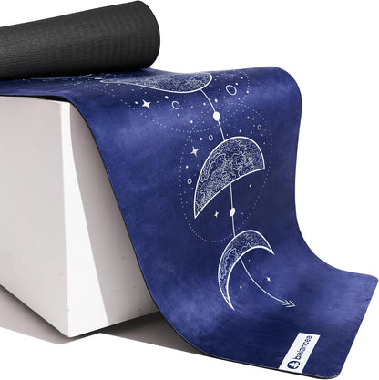 Yoga Mat With Strap 5mm Non Slip Suede & TPE - Eco-Friendly Fitness & Exercise Mat for Home Gym, Pilates, Hot Yoga, and Meditation - Lightweight Durable 72 x 24 inch Workout Mat for Women, Men
