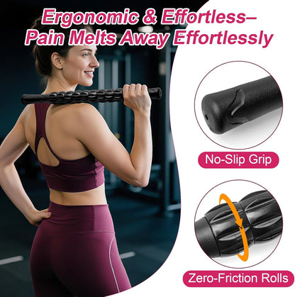 ZanLLW Massage Roller, Muscle Roller Stick, Neck Massager Roller, Therapy Stick for Legs, Calf, Thigh, Lipo Roller for Muscle Relief, Massage Rolling Pin for Trigger Points, Help Sore Muscle Recovery