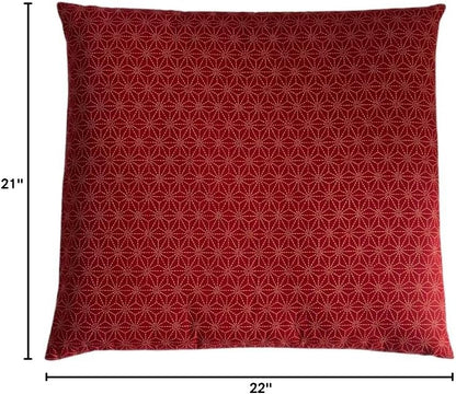Zabuton Floor Pillow with Removable Cover - Traditional Japanese Decor | 90% Cotton, 10% Polyester Filling, Fluffy Floor Cushion for Couch, Living Room Seating or Meditation