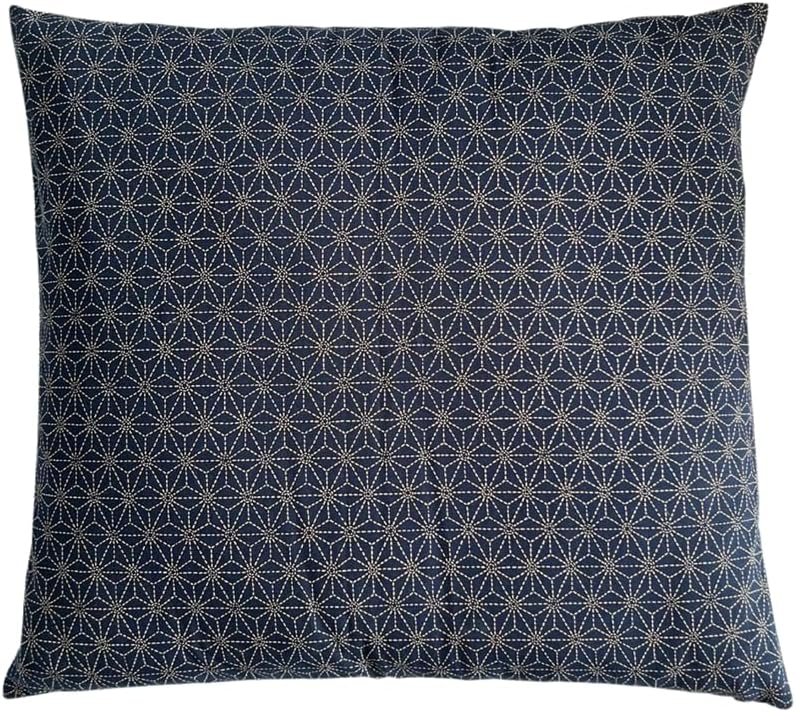 Zabuton Floor Pillow with Removable Cover - Traditional Japanese Decor | 90% Cotton, 10% Polyester Filling, Fluffy Floor Cushion for Couch, Living Room Seating or Meditation