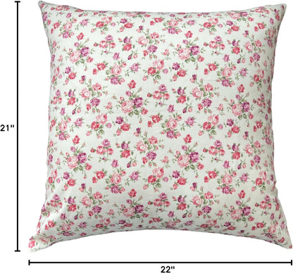 Zabuton Floor Pillow with Removable Cover - Traditional Japanese Decor | 90% Cotton, 10% Polyester Filling, Fluffy Floor Cushion for Couch, Living Room Seating or Meditation