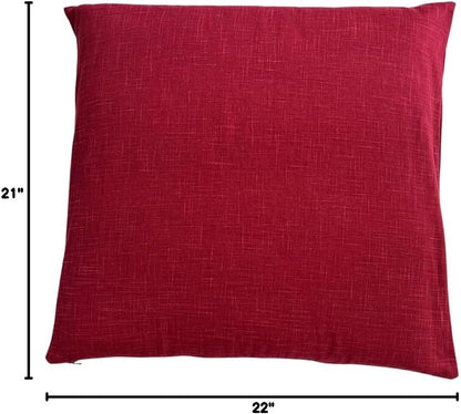 Zabuton Floor Pillow with Removable Cover - Traditional Japanese Decor | 90% Cotton, 10% Polyester Filling, Fluffy Floor Cushion for Couch, Living Room Seating or Meditation