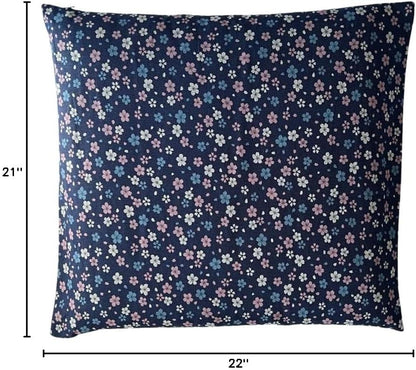 Zabuton Floor Pillow with Removable Cover - Traditional Japanese Decor | 90% Cotton, 10% Polyester Filling, Fluffy Floor Cushion for Couch, Living Room Seating or Meditation