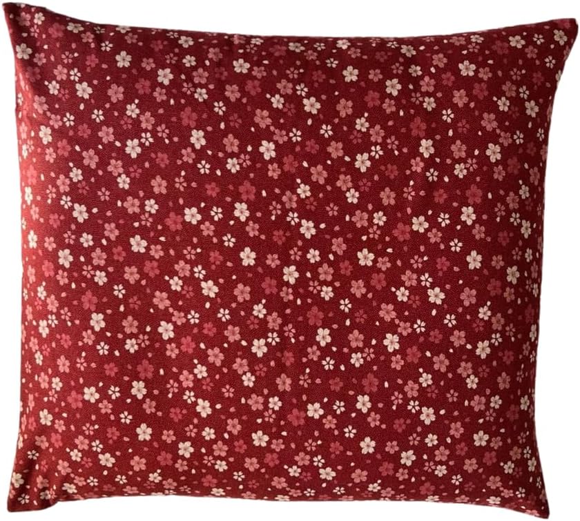 Zabuton Floor Pillow with Removable Cover - Traditional Japanese Decor | 90% Cotton, 10% Polyester Filling, Fluffy Floor Cushion for Couch, Living Room Seating or Meditation