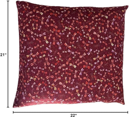 Zabuton Floor Pillow with Removable Cover - Traditional Japanese Decor | 90% Cotton, 10% Polyester Filling, Fluffy Floor Cushion for Couch, Living Room Seating or Meditation