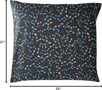 Zabuton Floor Pillow with Removable Cover - Traditional Japanese Decor | 90% Cotton, 10% Polyester Filling, Fluffy Floor Cushion for Couch, Living Room Seating or Meditation