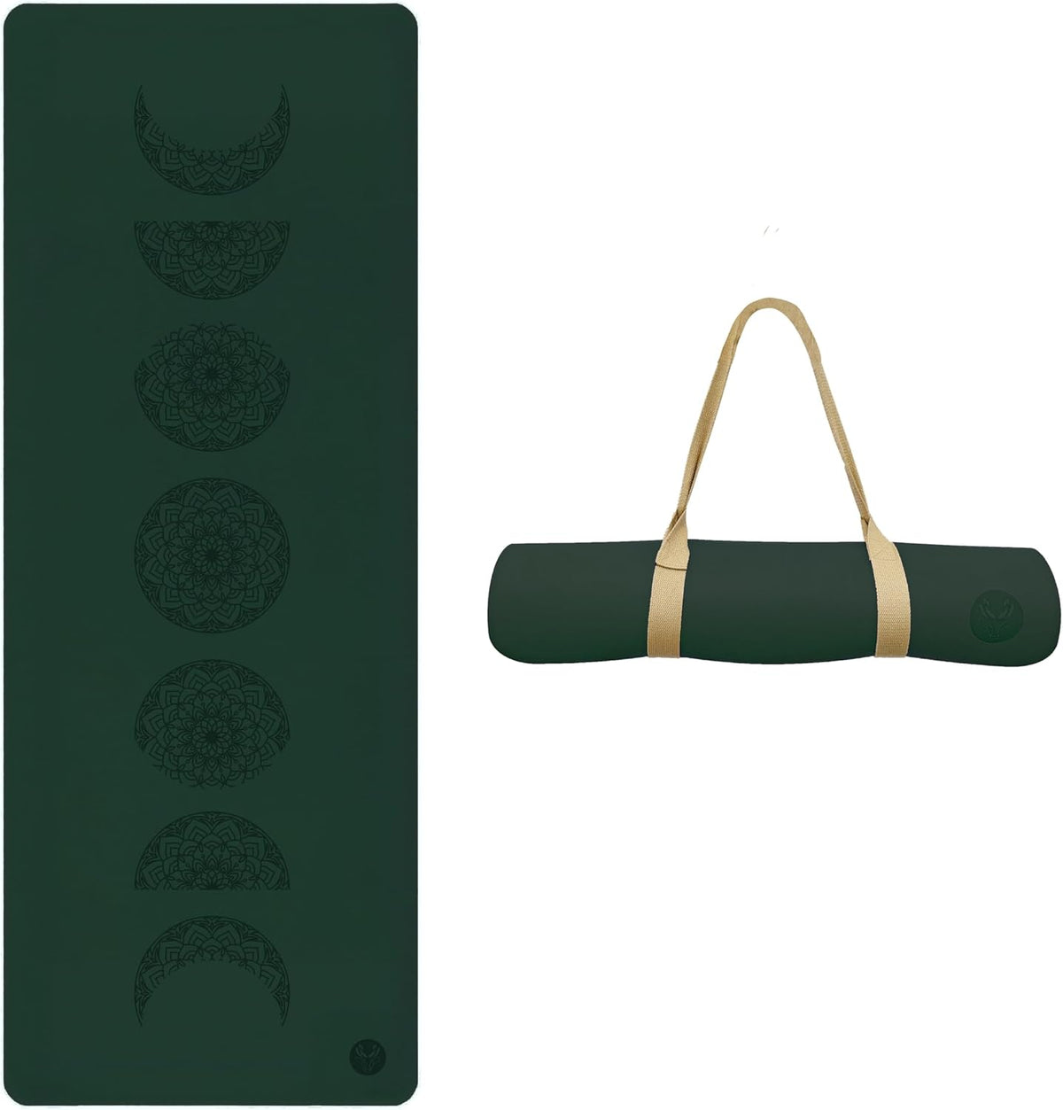 4.5mm Non Slip Yoga Mat with Strap, PU Top & Rubber Base Exercise Mat for Yoga, Pilates, Hot Yoga, Fitness, Stretching & Home Workout