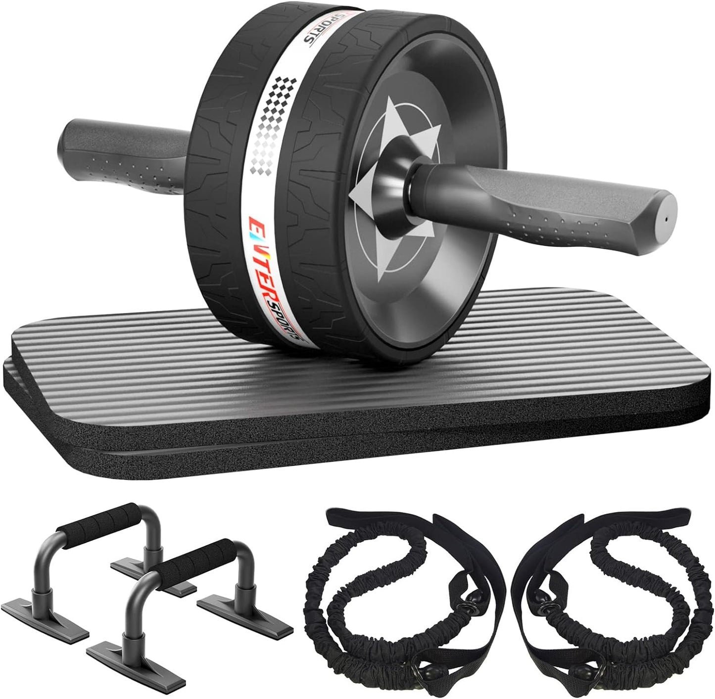 Ab Roller Wheel for Abs Workout - Abdominal Exercise Equipment with 2 Knee Pads for Home Gym, Core Strength Training, Fitness Equipment for Men & Women