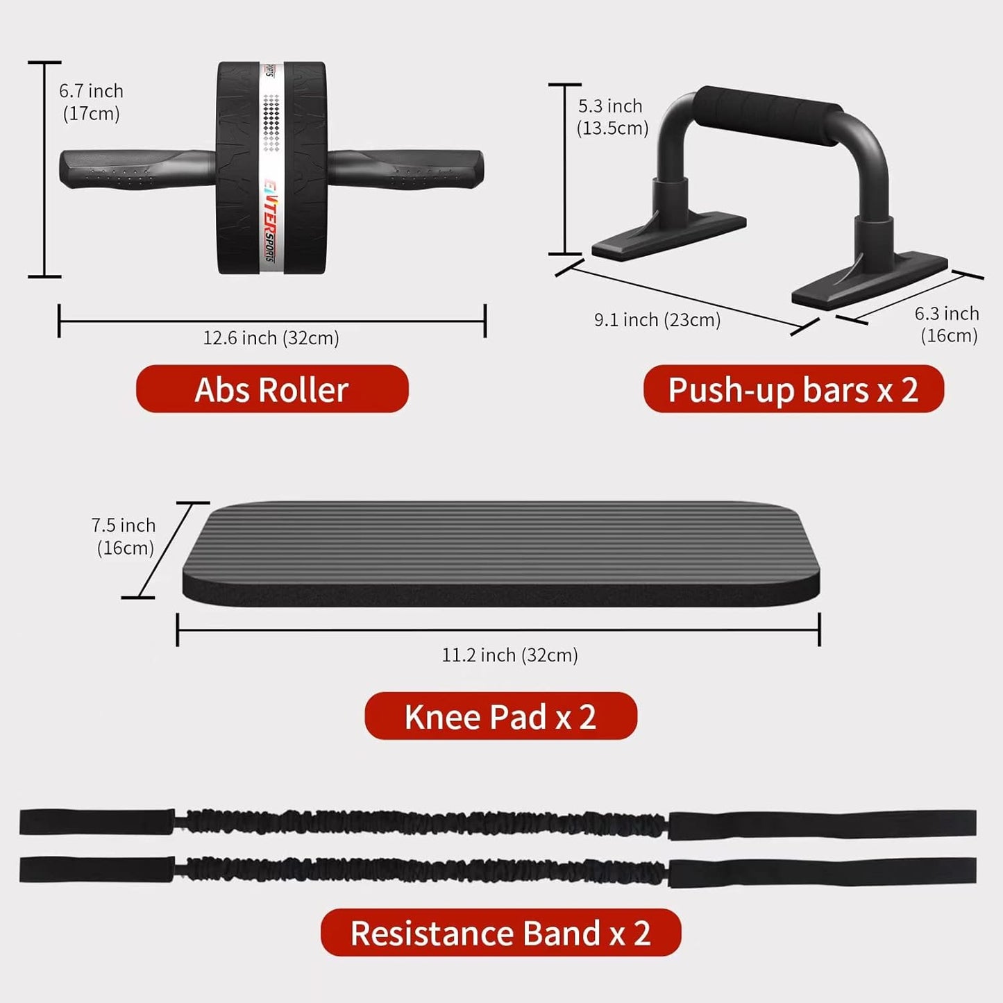 Ab Roller Wheel for Abs Workout - Abdominal Exercise Equipment with 2 Knee Pads for Home Gym, Core Strength Training, Fitness Equipment for Men & Women
