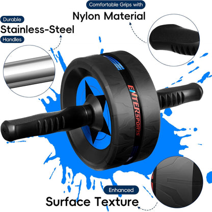 Ab Roller Wheel for Abs Workout - Abdominal Exercise Equipment with 2 Knee Pads for Home Gym, Core Strength Training, Fitness Equipment for Men & Women