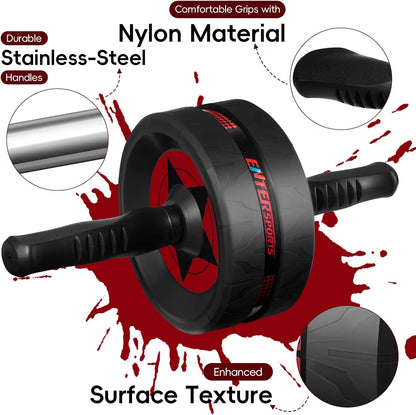 Ab Roller Wheel for Abs Workout - Abdominal Exercise Equipment with 2 Knee Pads for Home Gym, Core Strength Training, Fitness Equipment for Men & Women